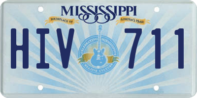 MS license plate HIV711