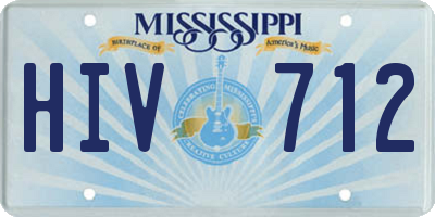 MS license plate HIV712