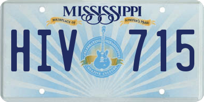 MS license plate HIV715