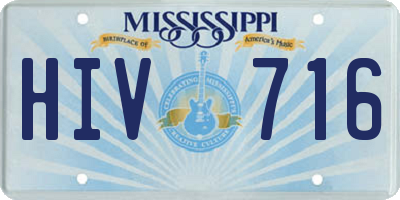 MS license plate HIV716