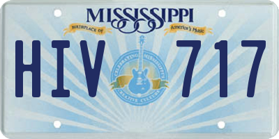 MS license plate HIV717