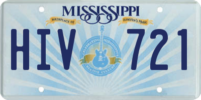 MS license plate HIV721