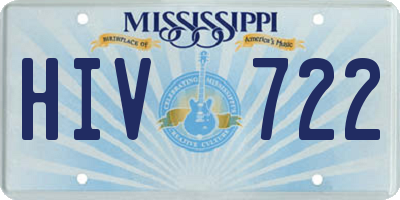 MS license plate HIV722