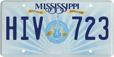 MS license plate HIV723