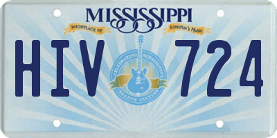 MS license plate HIV724