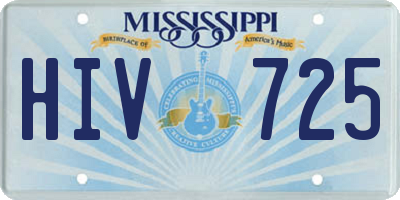 MS license plate HIV725