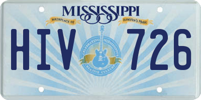 MS license plate HIV726