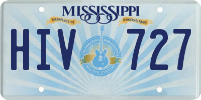 MS license plate HIV727