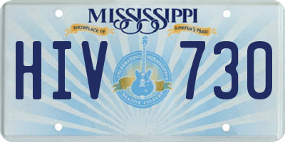 MS license plate HIV730