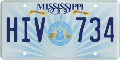 MS license plate HIV734