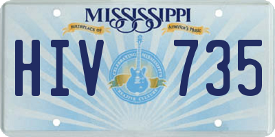 MS license plate HIV735