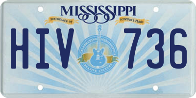MS license plate HIV736