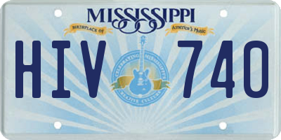 MS license plate HIV740
