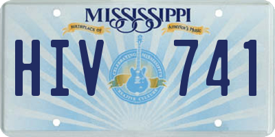 MS license plate HIV741