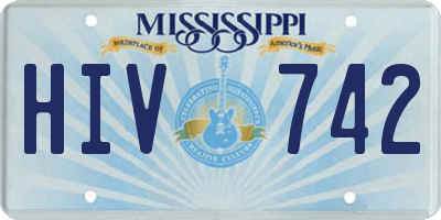 MS license plate HIV742
