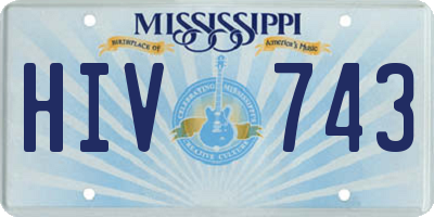 MS license plate HIV743
