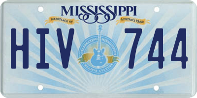 MS license plate HIV744