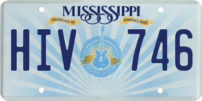 MS license plate HIV746