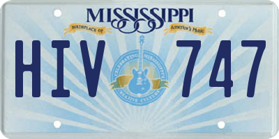MS license plate HIV747