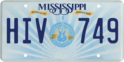MS license plate HIV749