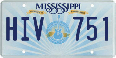 MS license plate HIV751