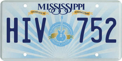 MS license plate HIV752