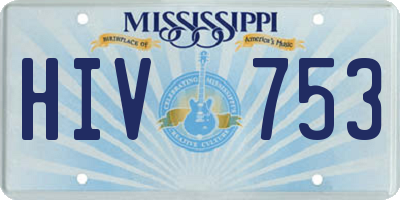 MS license plate HIV753