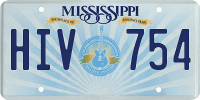 MS license plate HIV754