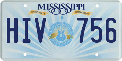 MS license plate HIV756