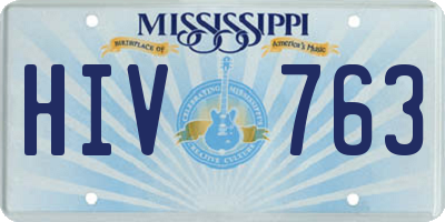 MS license plate HIV763