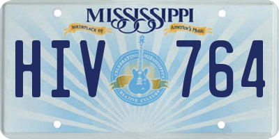 MS license plate HIV764