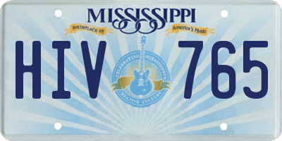 MS license plate HIV765