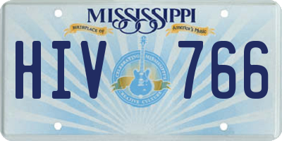 MS license plate HIV766
