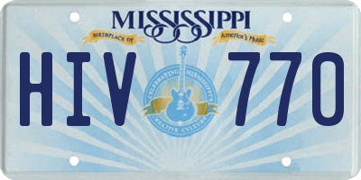MS license plate HIV770