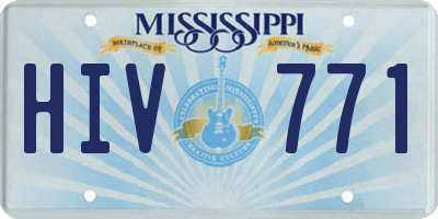 MS license plate HIV771