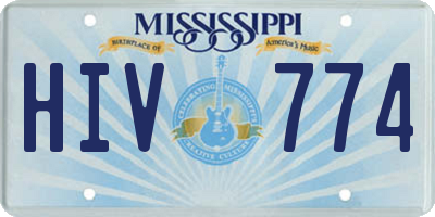 MS license plate HIV774