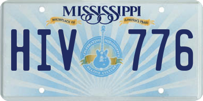 MS license plate HIV776