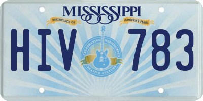 MS license plate HIV783