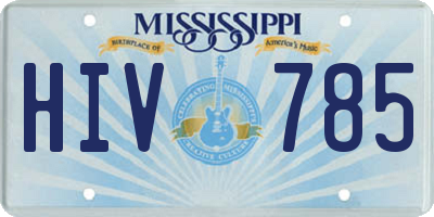 MS license plate HIV785