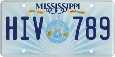MS license plate HIV789