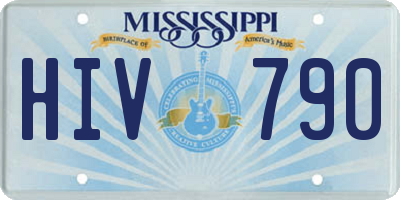 MS license plate HIV790