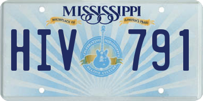 MS license plate HIV791