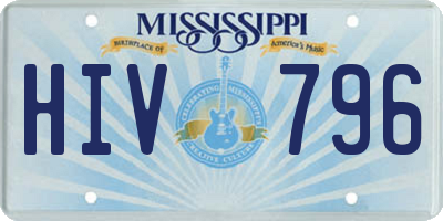 MS license plate HIV796