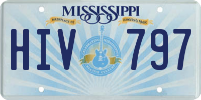 MS license plate HIV797