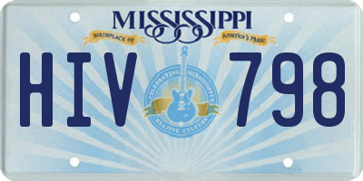 MS license plate HIV798