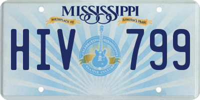 MS license plate HIV799