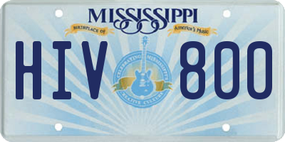 MS license plate HIV800