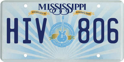 MS license plate HIV806