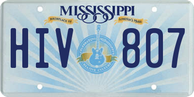 MS license plate HIV807