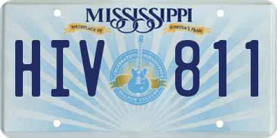 MS license plate HIV811
